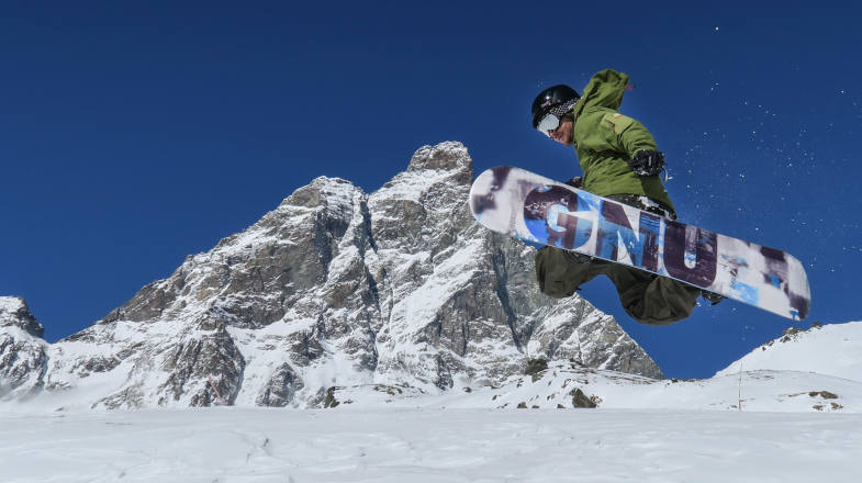 Evoluzioni sullo Snowboard all'Indian Park
